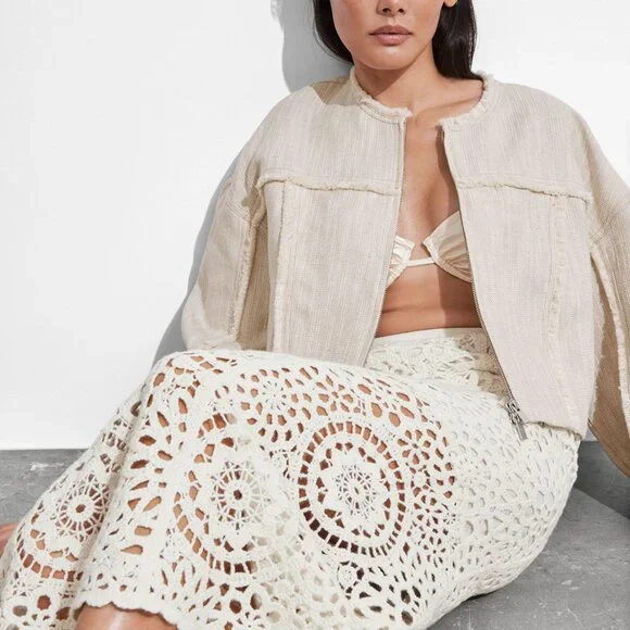 NWT & Other Stories Crocheted Midi Skirt - Picture 3 of 7